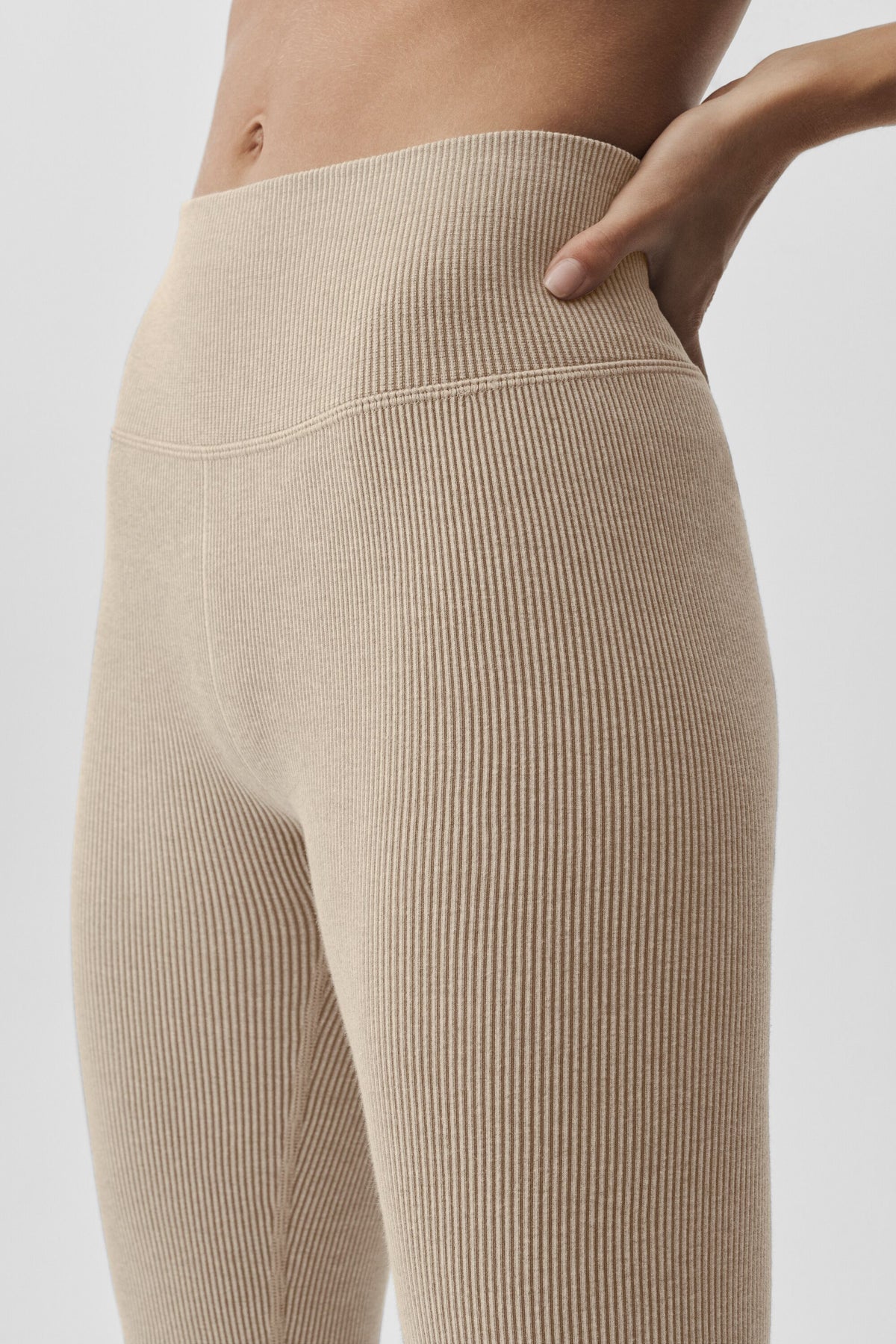 Seamless Two-Tone Rib Set - Gravel Heather
