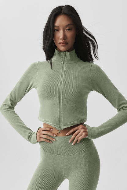 Seamless Two-Tone Rib 3-Piece Set - Dune Grass Heather