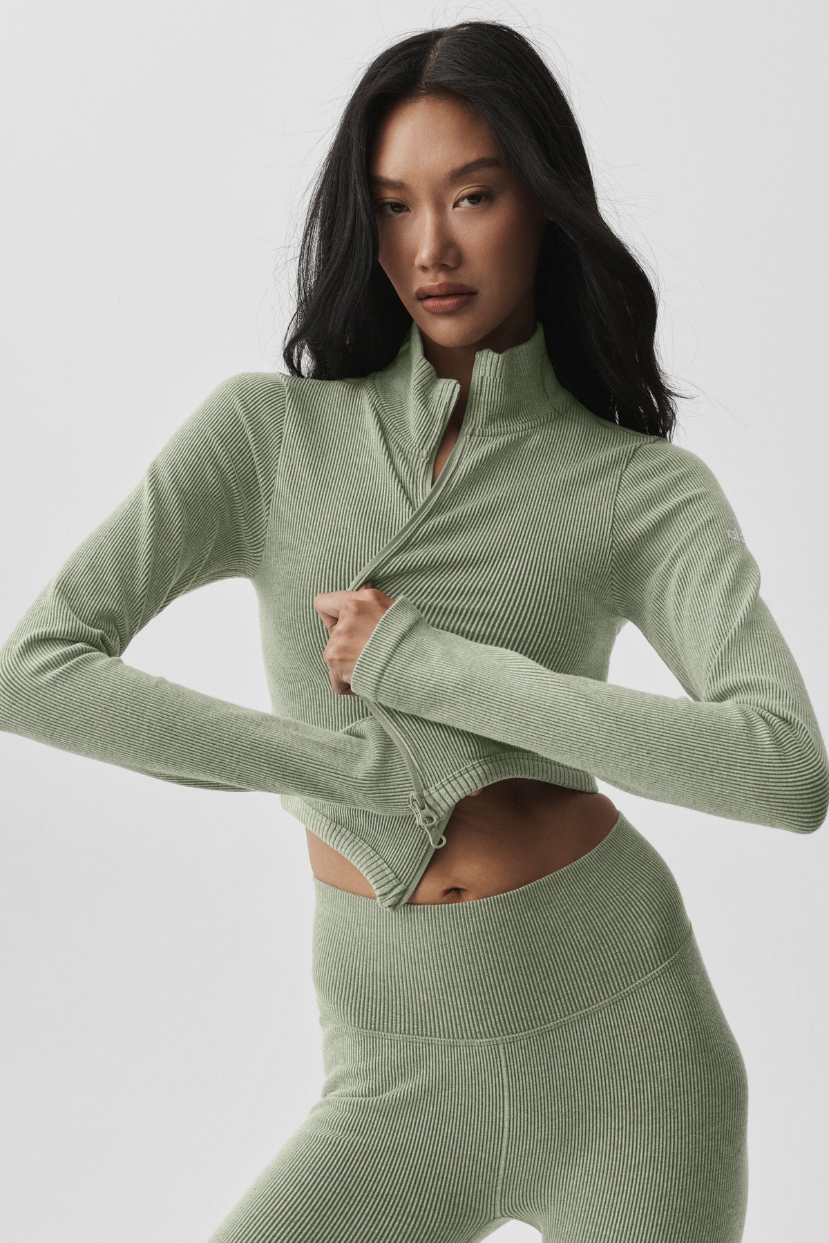 Seamless Two-Tone Rib 3-Piece Set - Dune Grass Heather