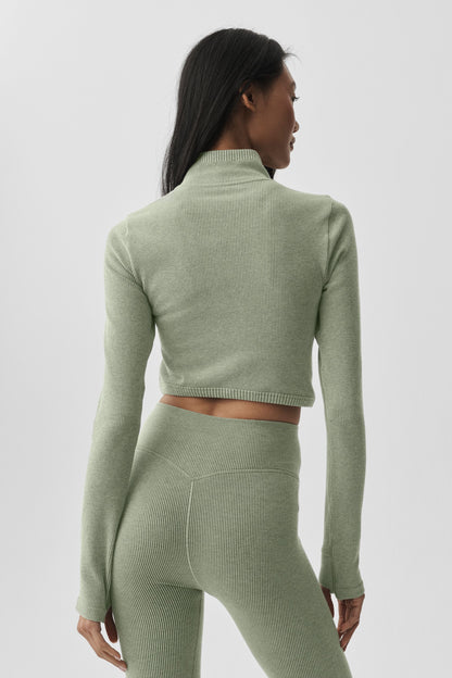Seamless Two-Tone Rib 3-Piece Set - Dune Grass Heather