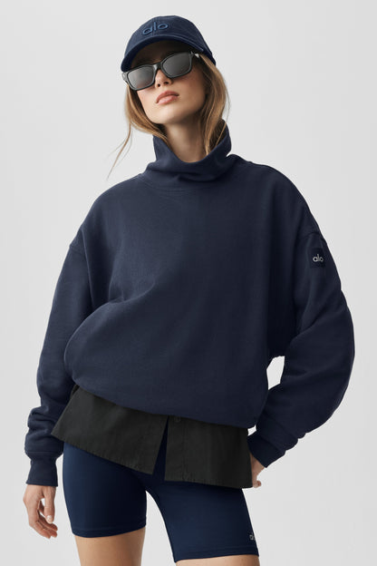 Hazy Mock Neck Pullover