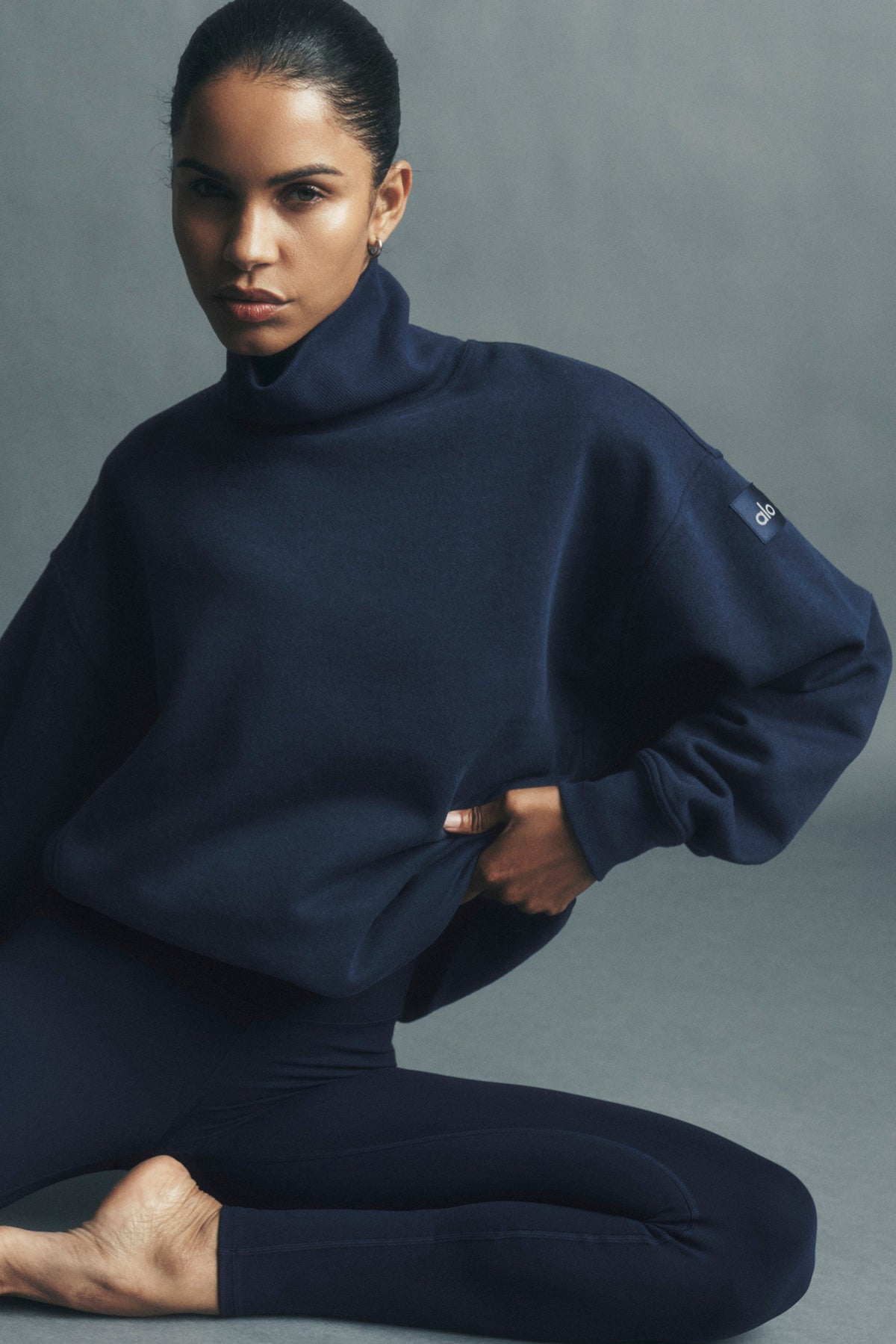 Hazy Mock Neck Pullover